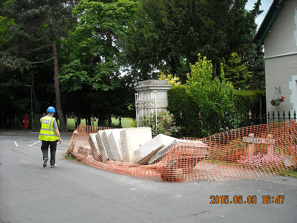 Damage To Ashtead Park Gates June 2015