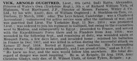 Vick A O Lt 6th Attd 2nd Yorkshire Regiment