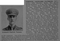 Vernon L P Lt 10th Royal Welsh Fusiliers Obit De Ruvignys Roll Of Honour Vol 5