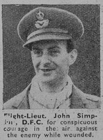 Simpson J Flt Lt DFC Royal Air Force