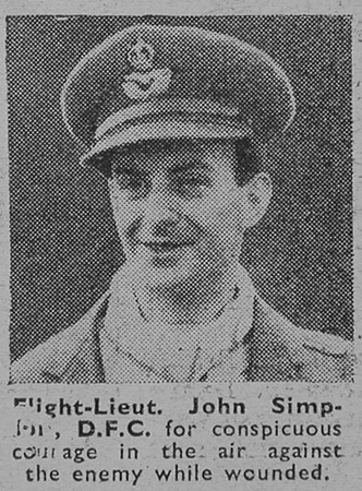 Simpson J Flt Lt DFC Royal Air Force