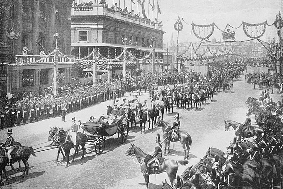 The Procession Passing Over London Bridge 22nd Jun 1897