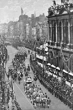 The Queens Carriage In The Strand Queens Jubilee 22nd Jun 1897