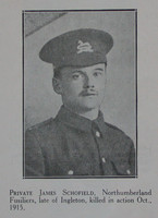 Schofield J Pte Northumberland Fusiliers Craven Roll Of Honour