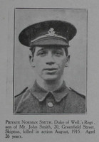 Smith N Pte 6th West Riding Regt Craven Roll Of Honour