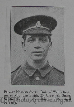 Smith N Pte 6th West Riding Regt Craven Roll Of Honour