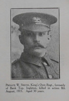 Smith W Pte King's Own Craven Roll Of Honour