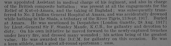 Underwood A R Assistant Surgeon DCM Indian Medical Service Obit Part 2 De Ruvignys Roll Of Honour Vol 5