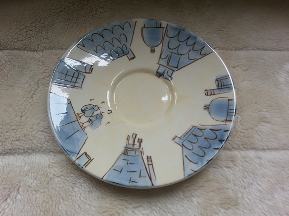 Beth For Whittard Of Chelsea Cats On The Tiles Large Cup And Saucer