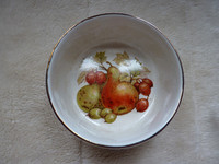 Vintage Elsenham Foods Preserve Dish With Fruit Design