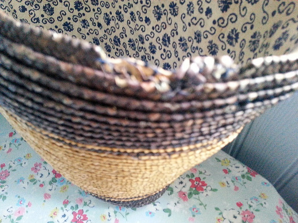 Vintage Floral Shopping Basket Floral Lining