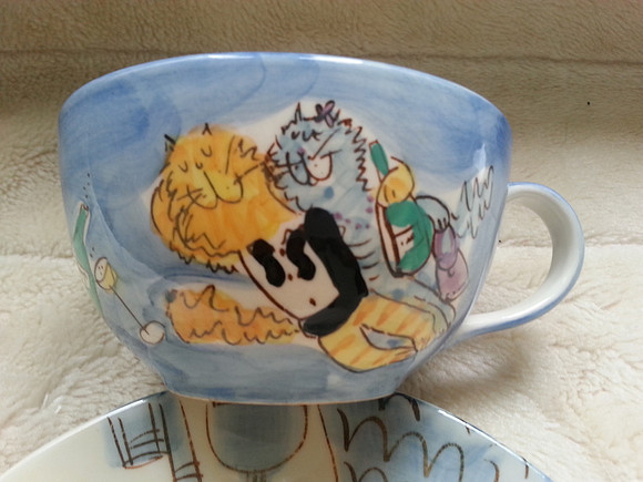 Beth For Whittard Of Chelsea Cats On The Tiles Large Cup And Saucer