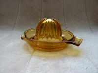 Vintage Amber Glass Lemon Squeezer