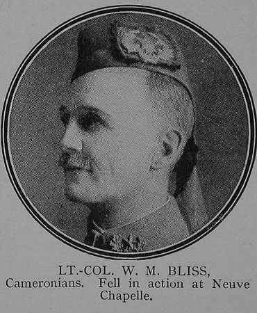 Bliss W M Lt Col 2nd Cameronians The Great War Vol 6
