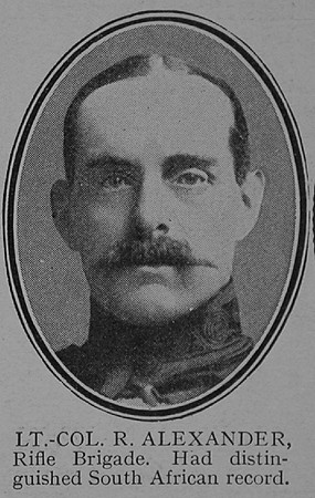 Alexander R Lt Col 3rd Rifle Brigade