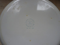 Large Vintage White And Blue Bumper Harvest Enamel Washing Up Bowl