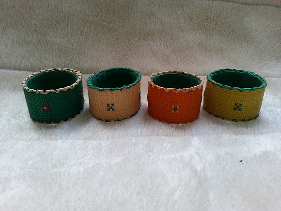 Selection Of Retro Kitchen Collectables Napkin Rings And Egg Cosies