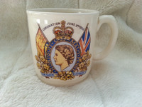 H & K Tunstall Coronation Mug Queen Elizabeth II 1953