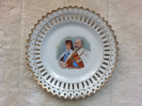 Commemorative Ribbon Plate Coronation Of Edward VII 1902