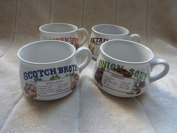 1970s Retro Soup Mugs