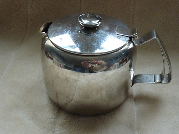 Vintage Old Hall Stainless Steel 2 Pint Teapot