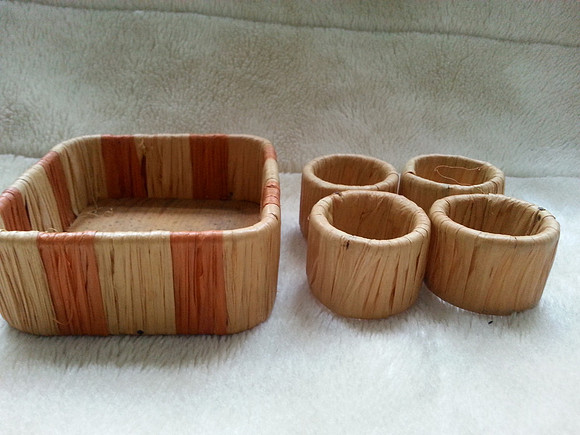 Selection Of Retro Kitchen Collectables Napkin Rings And Egg Cosies