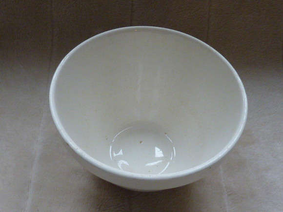 Large 5 Inch Vintage White Pudding Bowl