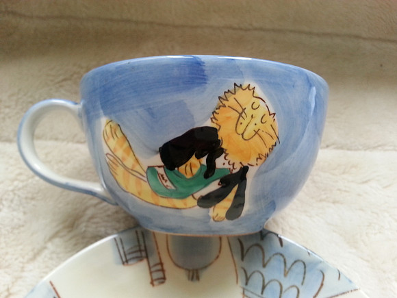 Beth For Whittard Of Chelsea Cats On The Tiles Large Cup And Saucer