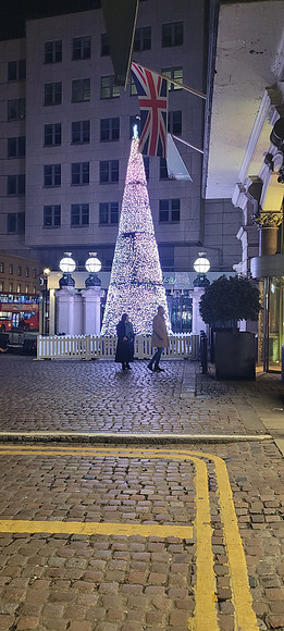 Christmas Tree Outside Claremont Hotel Charing Cross