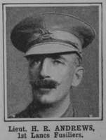 Andrews H R Lt 1st Lancashire Fusiliers The War Illustrated Vol 4