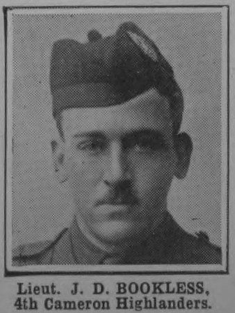 Bookless J D Lt 4th Cameron Highlanders The War Illustrated Vol 4
