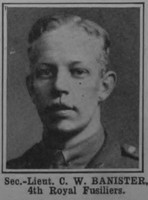 Banister C W 2nd Lt 4th London Regiment The War Illustrated Vol 4
