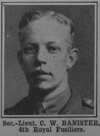 Banister C W 2nd Lt 4th London Regiment The War Illustrated Vol 4