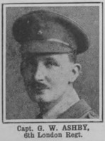 Ashby G W Captain 6th London Regiment The War Illustrated Vol 4