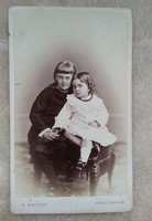 Carte De Viste Two Children Connie Aged 6 And Eveline Aged 2 Taken In 1878