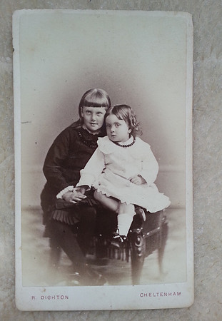 Carte De Viste Two Children Connie Aged 6 And Eveline Aged 2 Taken In 1878
