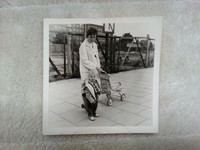 Original 1950s Photo Women With Little Boy And Pushchair