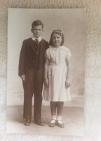 Original Photo Boy And Girl c.1920
