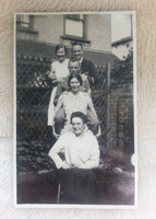 Original Photo Family In Their Garden 1930s