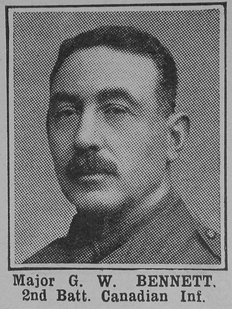 Bennett G W Major 2nd Canadian Infantry