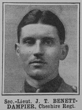Benett-Dampier J T 2nd Lt Cheshire Regiment