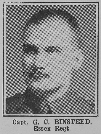 Binsteed G C Captain Essex Regiment