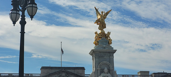 The Flag At Half Mast Buckingham Palace