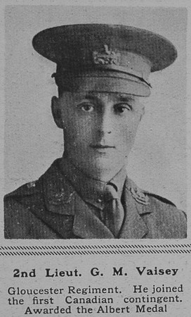 Vaisey G M 2nd Lt 1st Gloucs Regt The Sphere 22nd June 1918