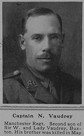 Vaudrey N Captain 17th Manchester Regiment The Sphere 19th Aug 1916