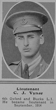 Vyner C J Lt 4th Oxford & Bucks LI The Sphere 6th Nov 1915