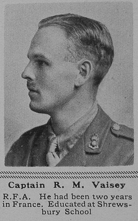 Vaisey R M Captain RFA The Sphere 19th Oct 1918