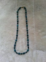 Vintage Jade Green Glass Bead Necklace