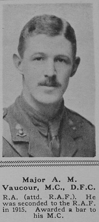 Vaucour A M Major RFC MC + Bar DFC The Sphere 21st Sep 1918