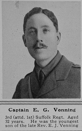 Venning E G Captain 1st Suffolk Regt The Sphere 4th Sep 1915